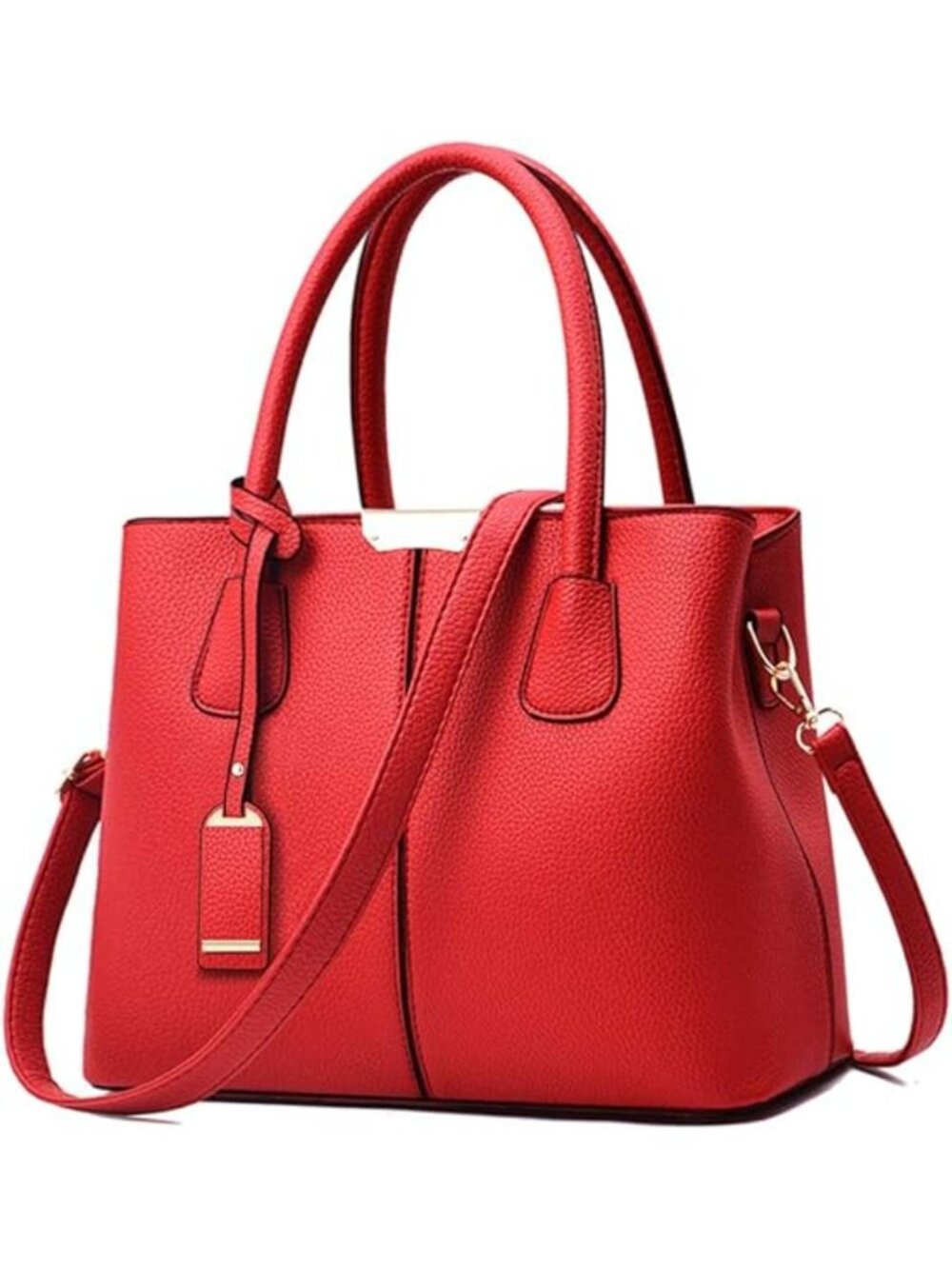 Women's D Red Shoulder Tote Bags Top Handle Satchel Purses and Handbags